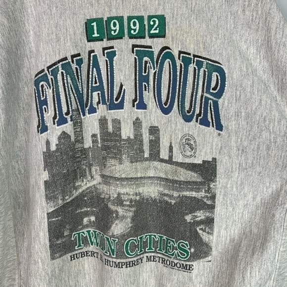Vintage Rugged Sweats Final Four 1992 Hubert Humphrey Metro Minnesota Sweatshirt - Picture 4 of 12